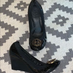 Black Tory Burch Wedges. Size 8.